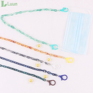 ⏩ Adjustable Mask Clip Lanyard Ear Holder Neck Strap Rope Colorful Bead Chain Anti Slip Glasses Lanyard Holder Strings 【Luun】