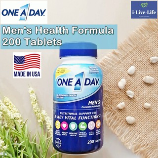 วิตามินและแร่ธาตุรวม บำรุงสุขภาพสำหรับผู้ชาย Mens Health Formula 200 Tablets - One A Day