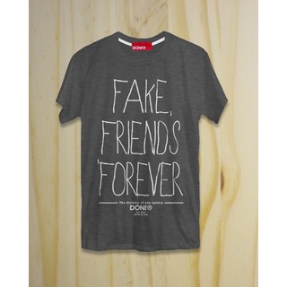 เสื้อยืด Fake Friends Forever สีเทา แบรนด์ VERz x DONt