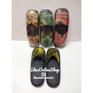 Slipper รองเท้า รองเท้าใส่ในบ้าน ลายไทย M L XL