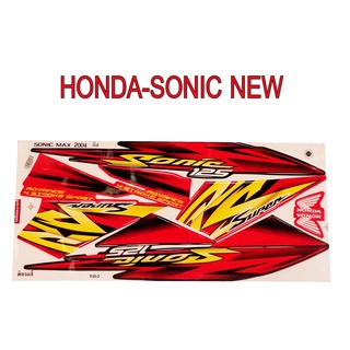 A สติ๊กเกอร์ติดรถมอเตอร์ไซด์ สำหรับ HONDA-SONIC NEW 2004 สีแดง