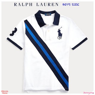 RALPH LAUREN BIG PONY BANNER COTTON MESH POLO ( เด็กโตผู้ชายอเมริกาอายุ 8-20 ปี )