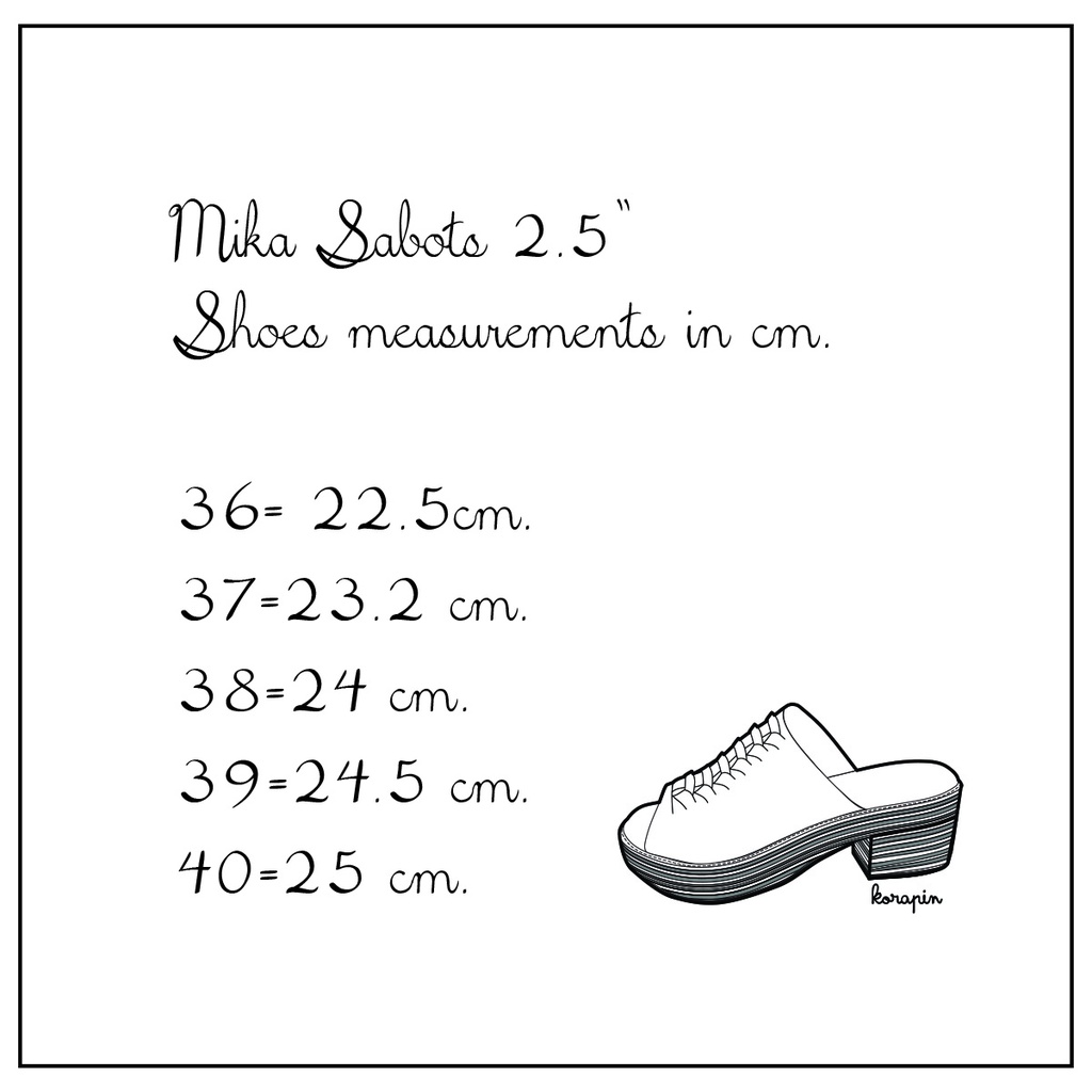 MIKA Sabots มิก้า-ซาโบะ รองเท้าส้นสูง by Korapinbagbkk
