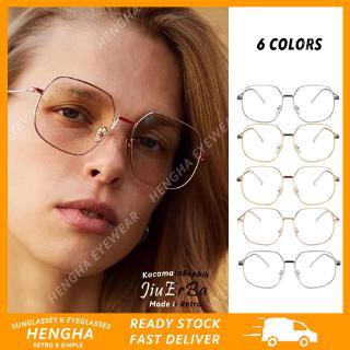 【HENGHA】【พร้อมสต็อก】INS แฟชั่นดีไซน์สตรีสแควร์ Aviator แว่นตาผู้หญิง / ผู้ชาย