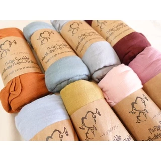 ผ้าห่อตัวเด็กออแกนิคสีearth tone ขนาด 120*120CM แบมบู70%คอตตอน30%