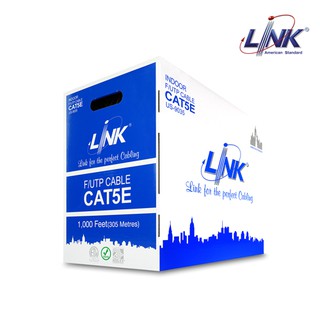 LINK CAT5E INDOOR F/UTP(Shield) Screen Twisted Pair, CMR (350 MHz) ความยาว 305 เมตร/กล่อง