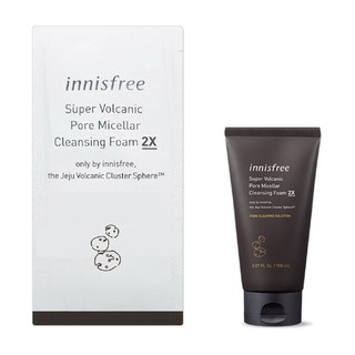 [ขั้นต่ำ10ซองคละได้ทั้งร้าน] Innisfree Super Volcanic Pore Micellar Cleansing Foam 2X  Foam 3g.