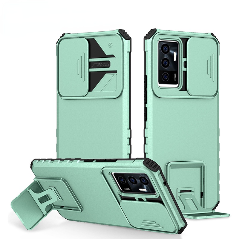 เคสโทรศัพท์มือถือ กันกระแทก พร้อมที่ตั้งวาง สําหรับ VIVO V23E V23 5G Y20 Y20S Y12S Y50 Y30 Y17 Y15 Y12 Y11