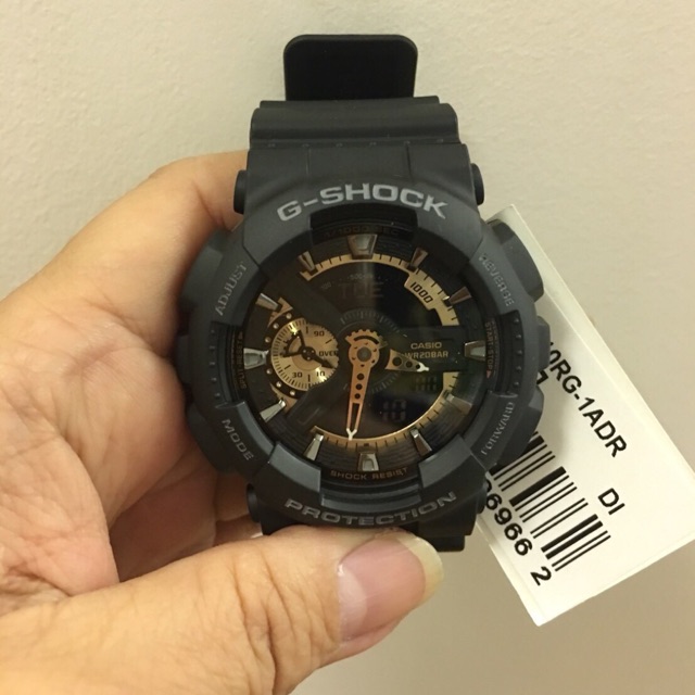[ของใหม่] Casio G-shock นาฬิกาข้อมือผู้ชาย คาสิโอ สีดำ สายเรซิ่น รุ่น GA-110RG -1A ของแท้ 100%