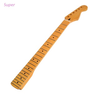 Super Vintage Maple Electric Guitar Neck 22 Frets Fingerboard Fretboard for S T Strat (Yellow paint)