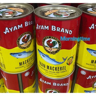 ปลากระป๋อง ตราอะยัม ตราไก่ Ayam brand ปลากระป๋อง MACKEREL ปลาแมคเคอเรลชิ้นใหญ่ในซอสมะเขือเทศ