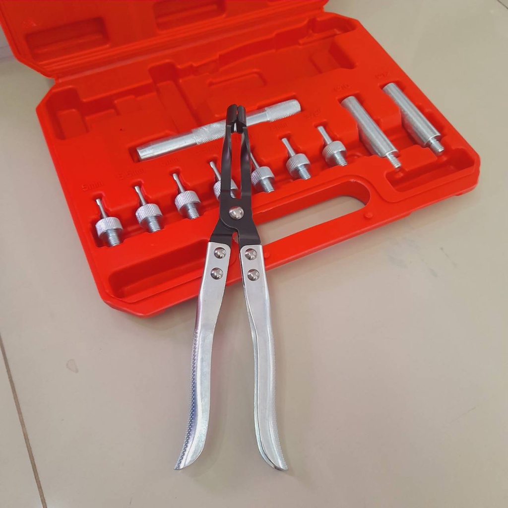 🔥พร้อมส่ง🔥คีมหนีบ ซีลวาล์ว คีมถอดใส่ซีลวาล์ว ชุดถอดใส่ซีลวาล์ว คีมถอดซีลหมวกวาล์ว คีมดึงซีลวาว  ชุด 11ชิ้น - รูปที่ 2