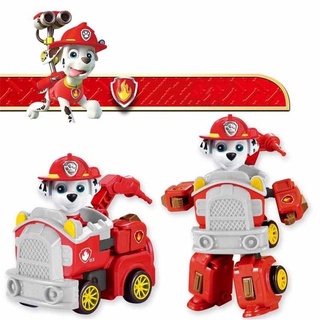 8 รูปแบบ Paw Patrol Transformer Robot รถ ของเล่นเพื่อการศึกษาสำหรับเด็ก รถ รถบรรทุกของเล่น