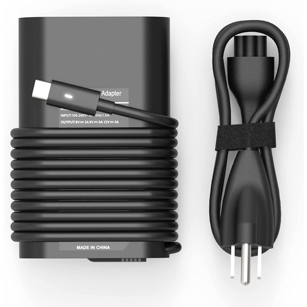 65W 45W USB Type C แล็ปท็อปสําหรับ Dell Latitude 7420 7370 7275 5285 5420 5520 7320 7410 5179 7390 5