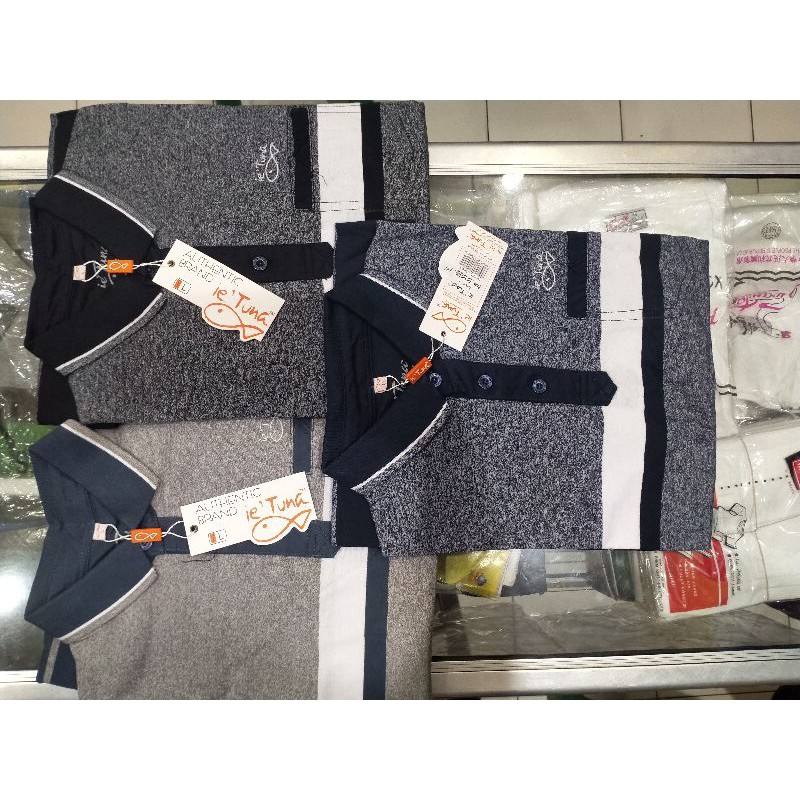 Ie เสื้อเชิ้ตคอปกทูน่า ผสม 3 สี/ลวดลาย ไซซ์ L