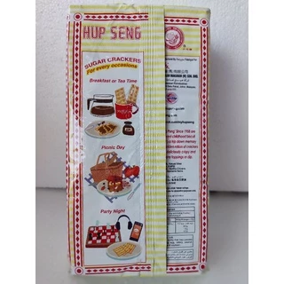 HUP SENG Cream/Sugar Cracker แครกเกอร์รสครีม/เคลือบน้ำตาล น้ำหนัก 428 กรัม