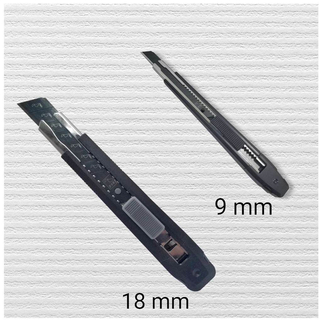 คัตเตอร์ คัทเตอร์ cutter เกรด Premium  พร้อมใบมีดผสมคาร์บอนชุบแข็ง กระชับมือ คอเหล็กหนา  I ร้านปิงปองเฮาส์ Pingponghouse