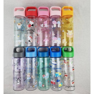 Sanrio Kitty Twin Star Cinnamoroll Crayon Shincahn ขวดน้ํา 350มล. พร้อมที่จับ