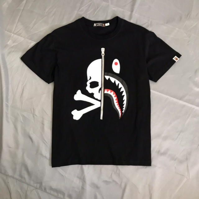 เสื้อยืด พิมพ์ลาย Mastermind Japan x Bape Shark สําหรับผู้ชาย