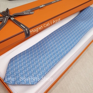 New Hermes Tie (Magnet Ciel/Azur)