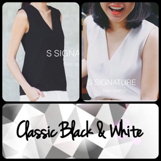 เสื้อกล้าม คอวี ผ้าฮานาโกะ