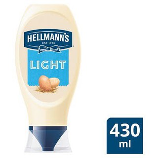 🔥สินค้าขายดี!! Hellmanns Light Mayonnaise 430gคุณภาพระดับพรีเมี่ยม