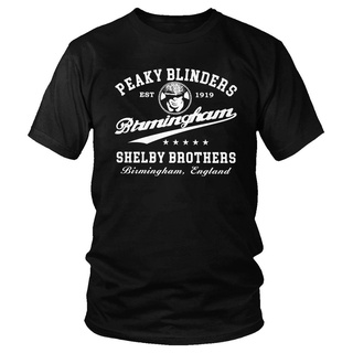 เสื้อยืดแขนสั้นลําลอง พิมพ์ลายกราฟฟิค Peaky Blinders TV Fan Shelby Merch Birmingham คุณภาพสูง สไตล์วินเทจ พลัสไซซ์ เหมาะ