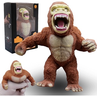 ของเล่นตุ๊กตาฟิกเกอร์ Gorilla Kong King ขนาด 15 ซม. ช่วยบรรเทาความเครียด