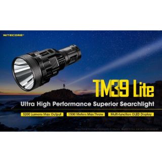 nitecore tm39 lite ไฟฉายพลังงานสูง 5200 lumens max output 1500 เมตร