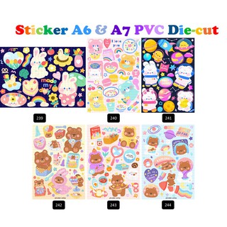 Sticker PVC A7 Die-Cut (ลอกแปะได้เลย) ลาย 239-244