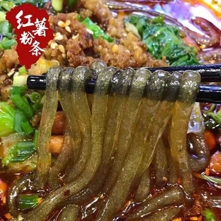 วุ้นเส้นจีน เหนียวนุ่ม เส้นหนึบ อร่อย แบ่งทานได้ 368g鑫发红薯圈粉
