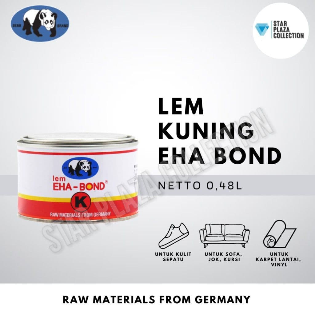 MERAH Aibon Eha Bond กาวเหลืองแดง - 500 กรัม / 0.5 Kg / 0.5 Kg (หนังโซฟา, โฟม, ยาง, พรม,