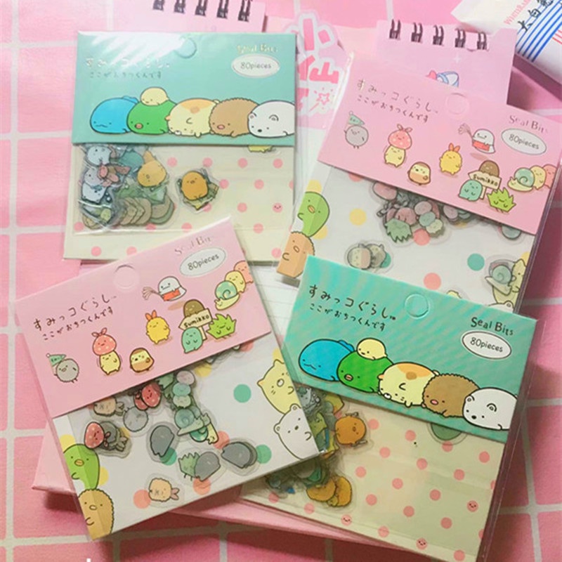 80 ชิ้น \ Pack Cat Circus สติกเกอร์ Sumikko Gurashi สติกเกอร์ DIY ไดอารี่เครื่องเขียน
