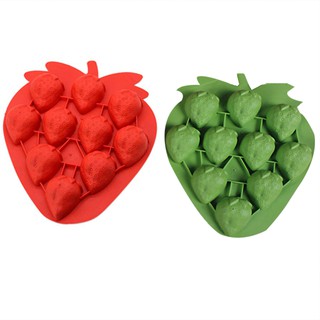 SPL-Color Random Silicone Strawberry Ice Cube Tray Tools Chocolate Mould Diy Lovely Freeze Bar