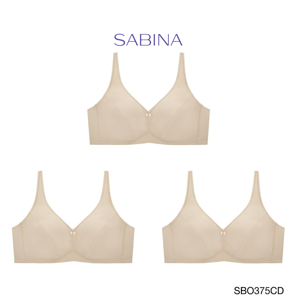 Sabina เสื้อชั้นใน (Set 3 ชิ้น) Invisible Wire (ไม่มีโครง) รุ่น Function Bra รหัส SBO375CD สีเนื้อเข้ม