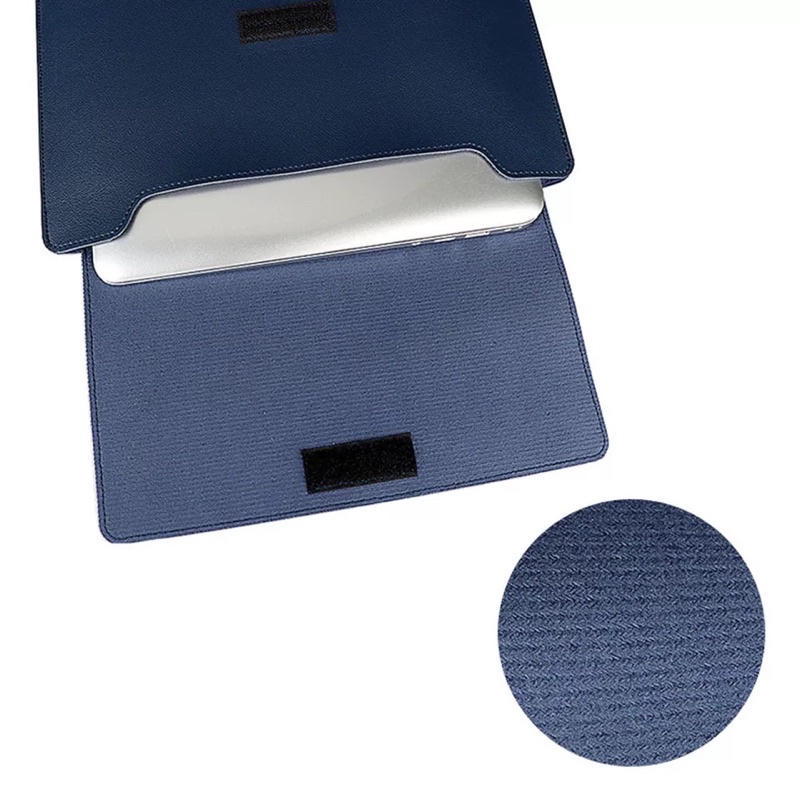 Laptop Bag 3in1 กระเป๋าแล็ปท็อปสำหรับ MacBook Air Pro 13" ซองใส่แมคบุค หนังPUกันน้ำ ฝาหลังพับตั้งได้