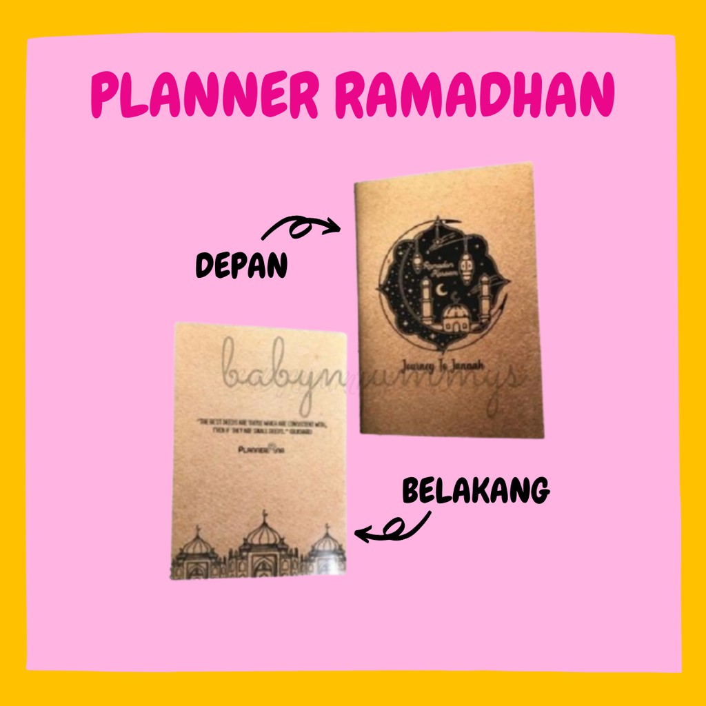 PLANNER RAMADHAN BUKU PLANNER RAMADHAN PLANNER JOURNEY ถึง JANNAH
