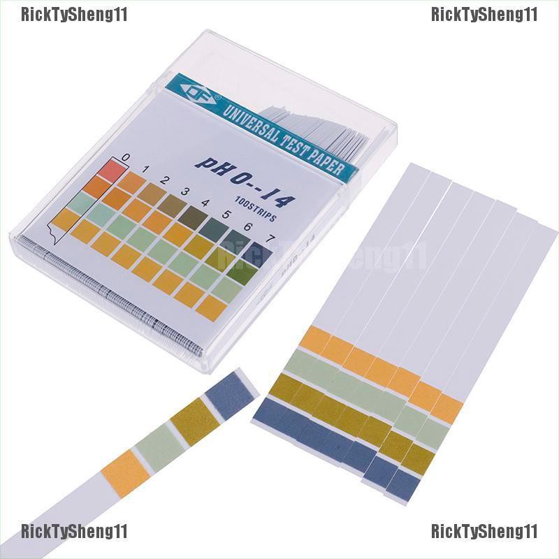 Cod Rts 100pcs 0 14 Ph Test Strips Litmus Paper Universal Alkaline Acid Indicator Paper 2298