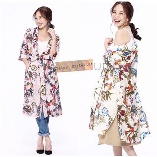 เสื้อคลุมตัวยาวลายดอกไม่้