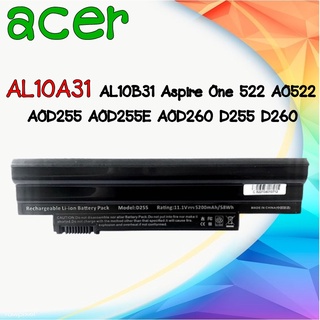 Battery Notebook AL10A31 AL10B31 for ACER Aspire One 522 AO522 AOD255 AOD255E AOD260 D255 D260 6Cells