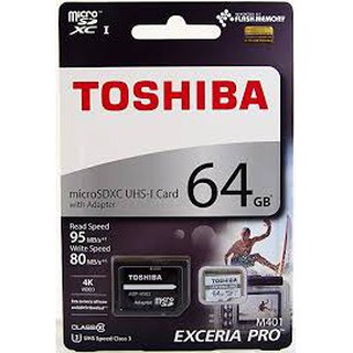 โตชิบาExceria Pro 64 Gb Tf Hc 10 ( 95 Mb / S ) ( Thn - M 40 C 2 )