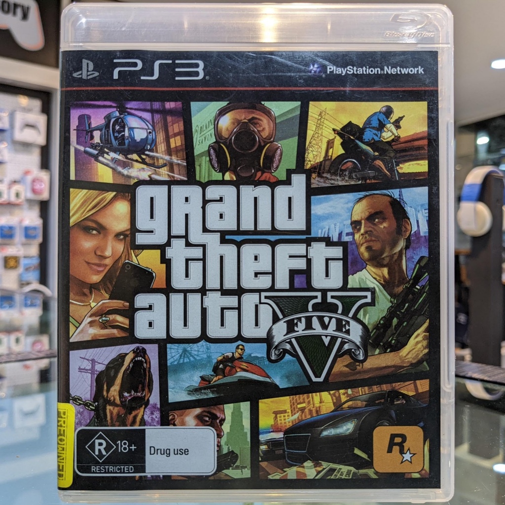 (ภาษาอังกฤษ) มือ2 GTA V เกมPS3 แผ่นPS3 มือสอง (Grand Theft Auto V GTA5 GTA 5)