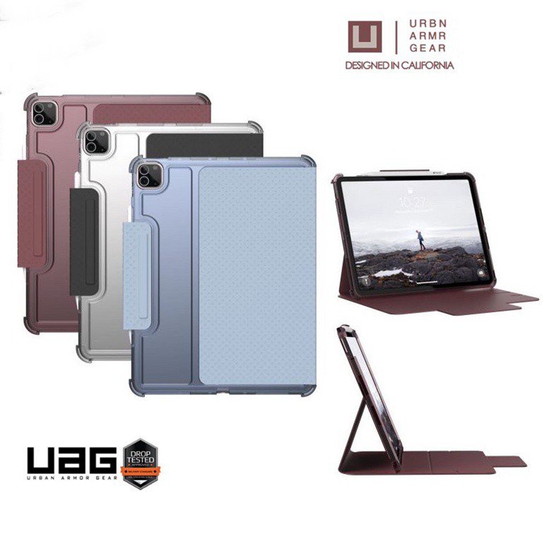 [U] by UAG Apple iPad Case Gen7/8 10.5/10.2 iPad Pro 11/112020 iPad Air 4 10.9 case Flip Stand Case with Pen Holder Appl