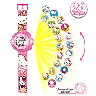 ส่วนลด เด็ก 20 นาฬิกาการ์ตูน Projection Hello kitty นาฬิกาข้อมือเด็กผู้หญิงสำหรับของขวัญเด็กผู้หญิง