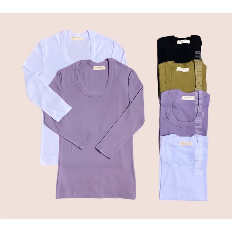 New เสื้อยืดแขนยาว 5 ส่วน แขนศอก เสื้อแขนยาว สวยมาก สินค้าพร้อมส่งค่ะ รับประกันเนื้อผ้า ใส่สบาย สวยแน่นอน