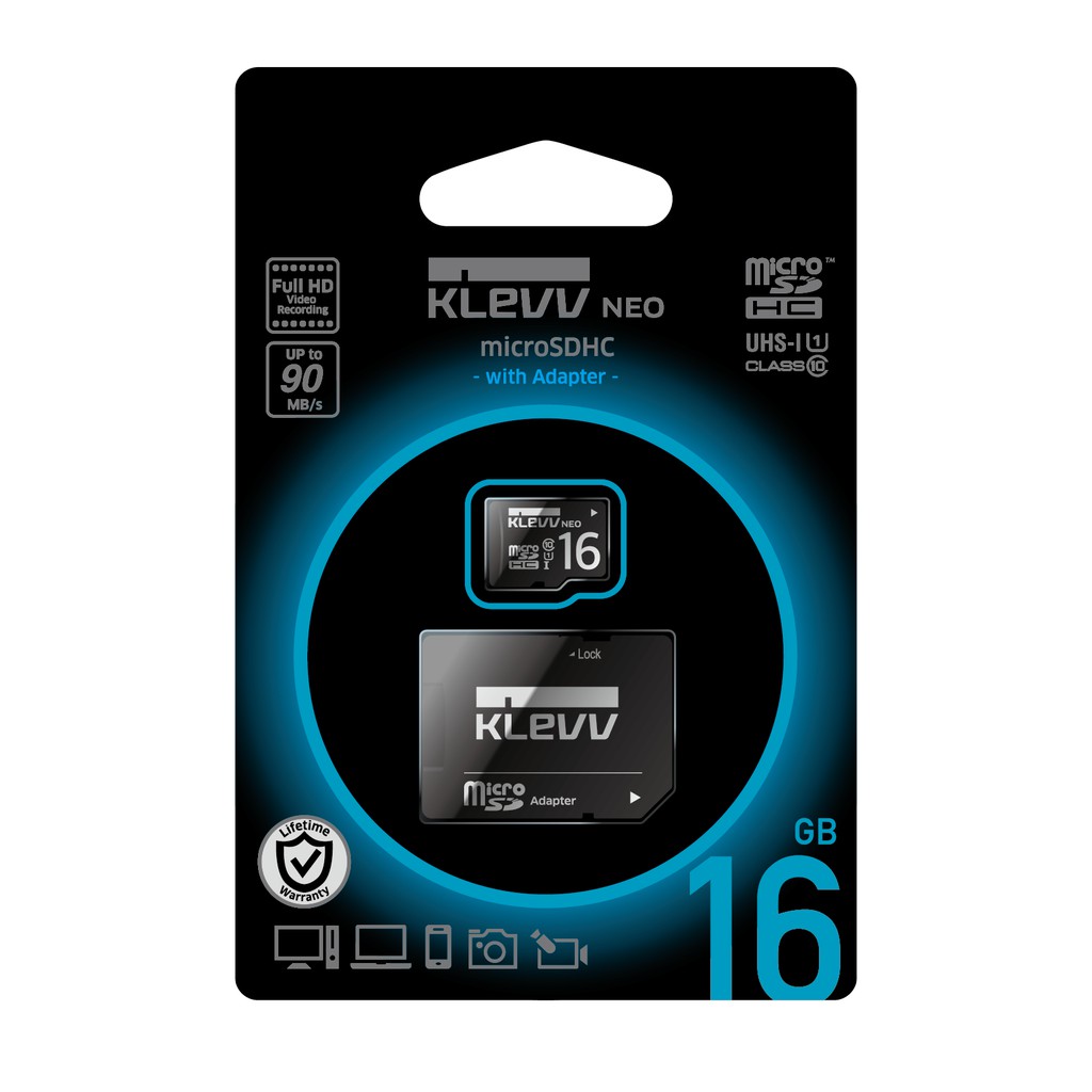 การ์ดหน่วยความจํา MicroSD ของแท้ KLEVV 16GB