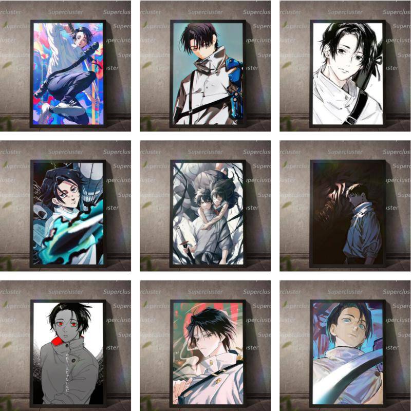 Jujutsu Kaisen ผ้าใบ yuku okkotsu หลักชุด Combo อะนิเมะภาพวาด 2022 ใหม่โปสเตอร์ภาพผนังพิมพ์ภาพตกแต่ง