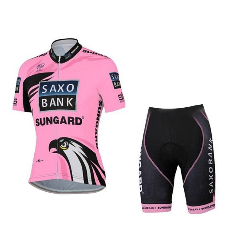 ชุดปั่นจักรยาน SAXO BANK (Pink)