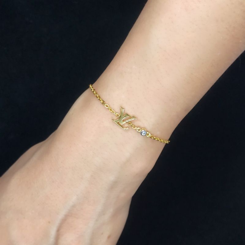 สร้อยข้อมือเรียบหรู💎 เพชรแท้เบลเยี่ยม 💎 ทองแท้ 9K