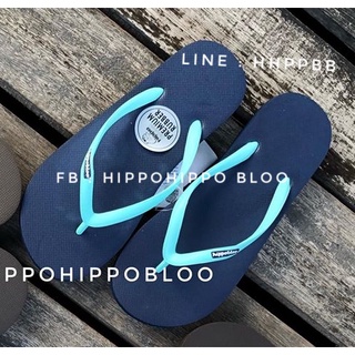 กรมท่า หูสีฟ้า สายเล็ก Navy Blue Hippo shoe รองเท้าแตะฮิปโป   No.36-37-38-39-40